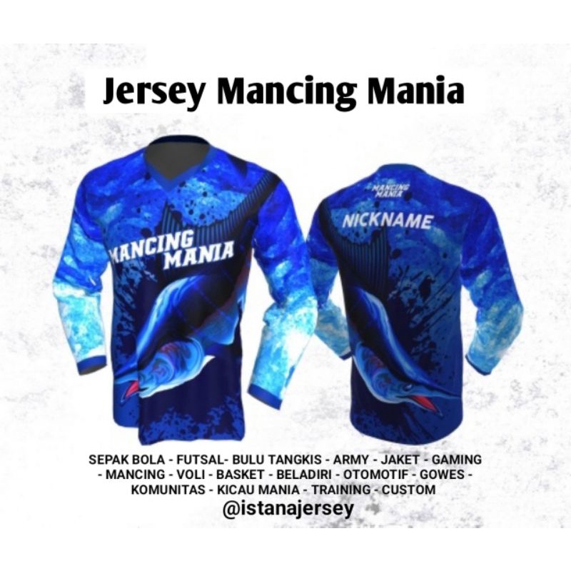 JERSEY MANCING LENGAN PANJANG CUSTOM / JERSEY MANCING LENGAN PENDEK POLOS DAIWA / JERSEY MANIA DURAK
