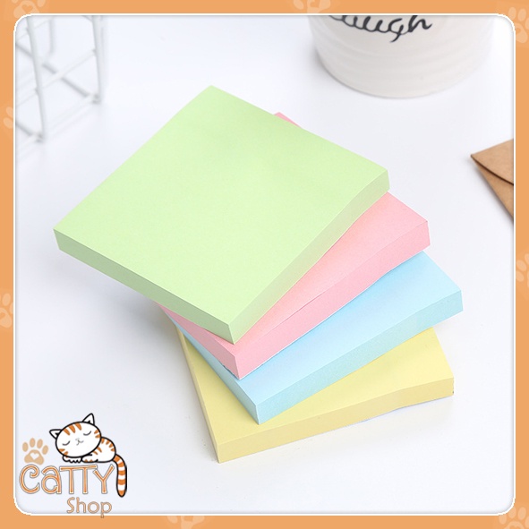 Jual Catty Sticky Note Warna Polos Kertas Pembatas Kertas Memo Sedang Warna Warni Murah X