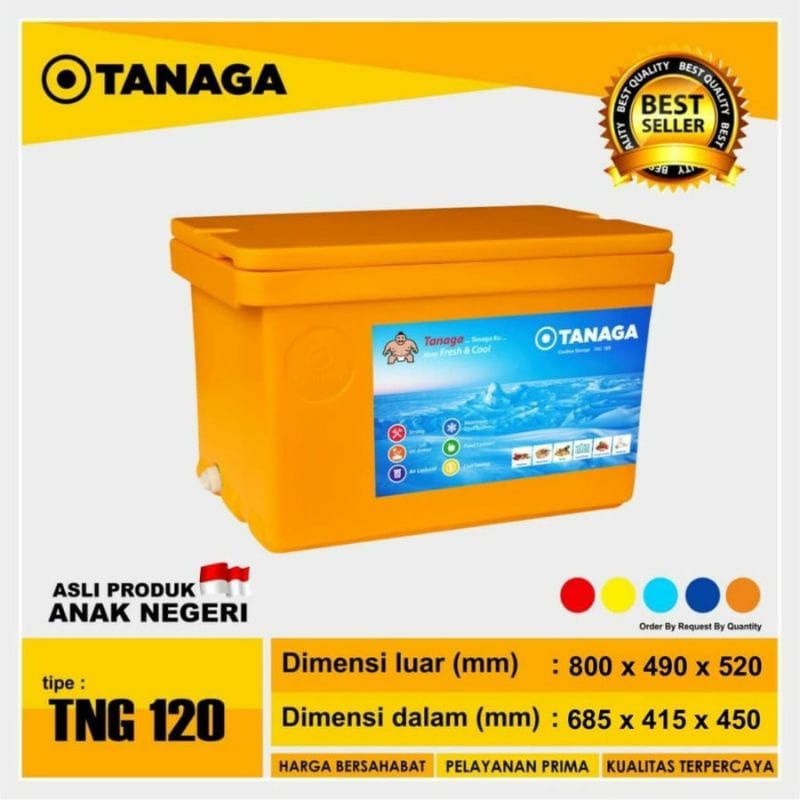TANAGA PENDINGIN IKAN DAN DAGING COOL BOX ES COOLER BOX ICE UKURAN 120 LITER KUAT TAHAN LAMA