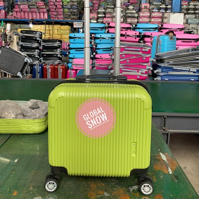 Koper 17 inch POLO FANS / Koper 17inch Travel / Koper Jalan/ Koper ABS - Hijau Lumut