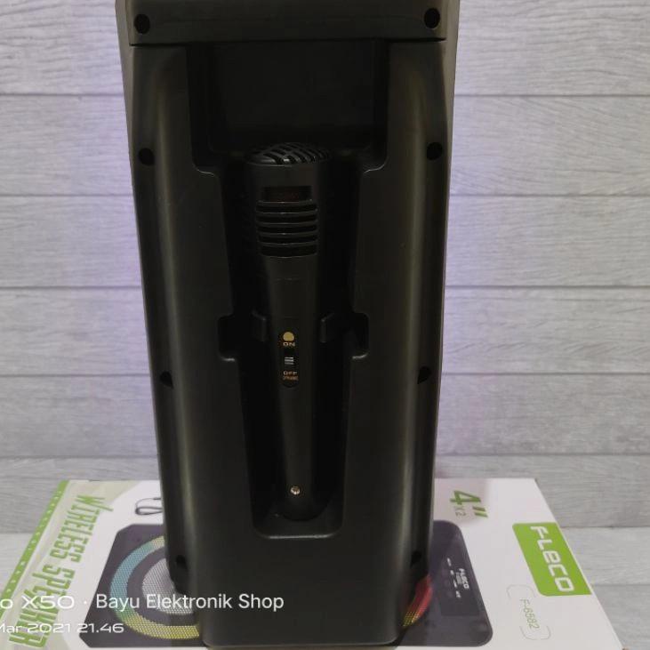 Prioritas--COD Speaker Bluetooth Fleco F 6582 LED Bonus Mic/Salon Fleco/Speaker Karaoke FLeco F-6582