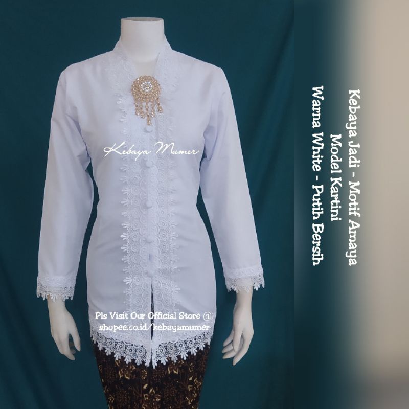 Kebaya Encim Bordir. Kebaya Encim Modern. Kebaya Encim Datar. Kebaya Bordir. Kebaya Putih. Kebaya Putih Bersih