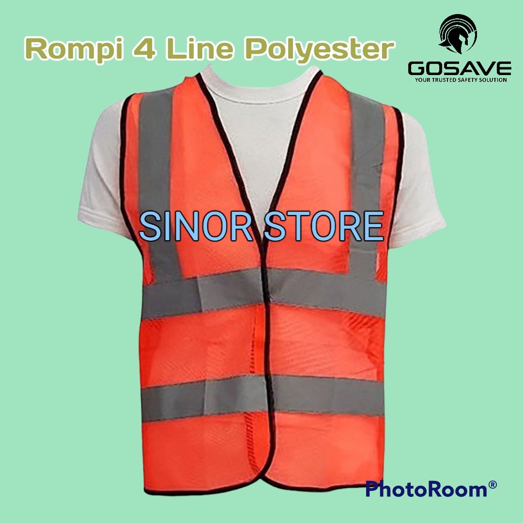 Rompi Safety Polyster Safety Vest Proyek Polyster Polister