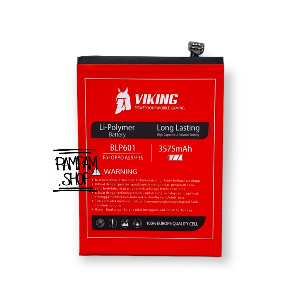Baterai VIKING Double Power Original Oppo F1S A59 BLP601 BLP 601 Batre Batrai Battery Handphone Ori
