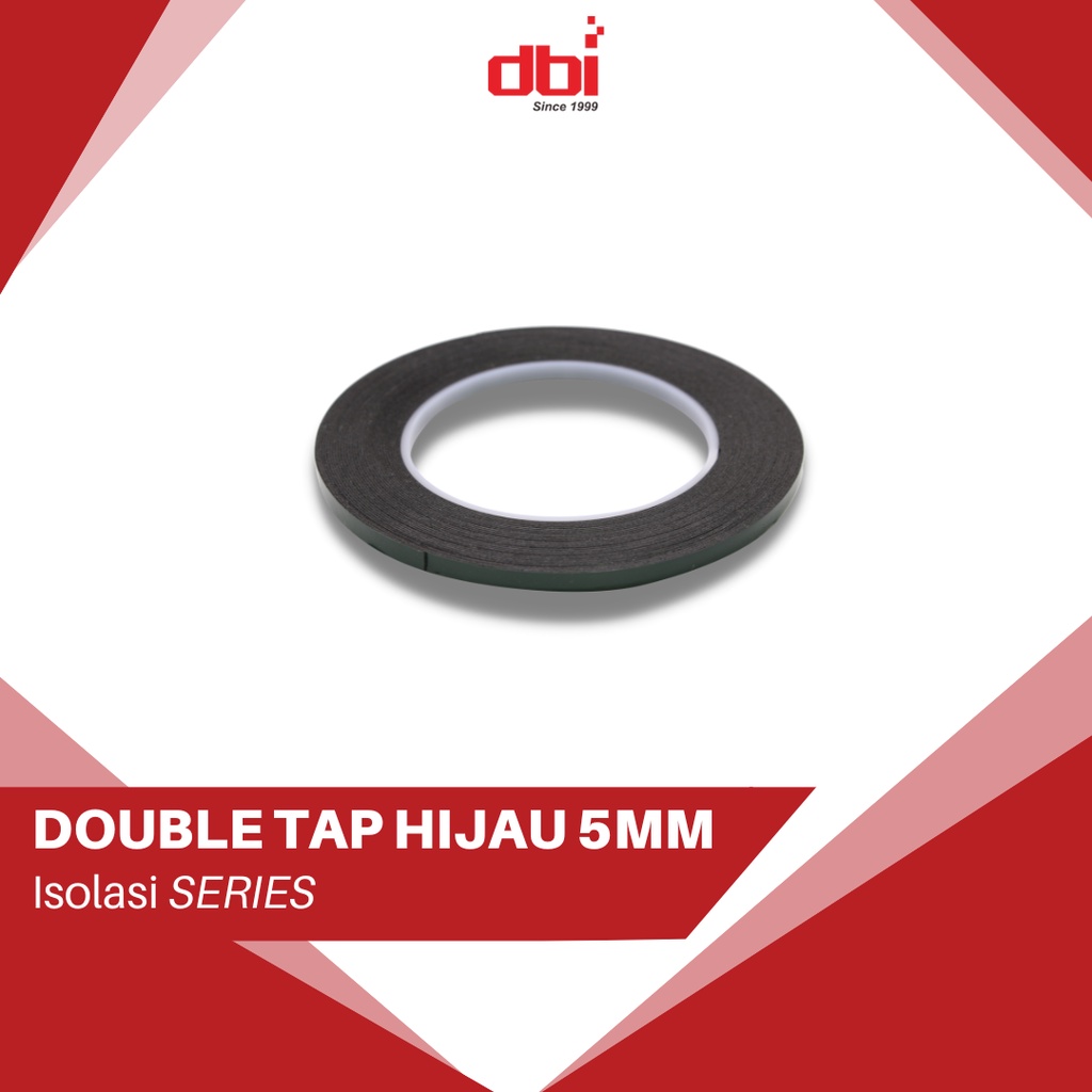 Isolasi Double Tape Foam Busa 5mm Hijau