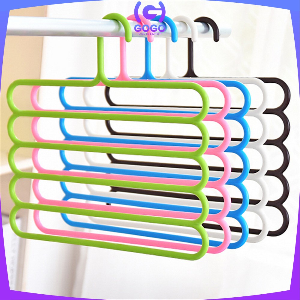 GOGO-C125 C126 C159 Magic Hanger Baju 9 Lubang / Hanger Pakaian 5in1 Gantungan Baju / Handuk Plastik