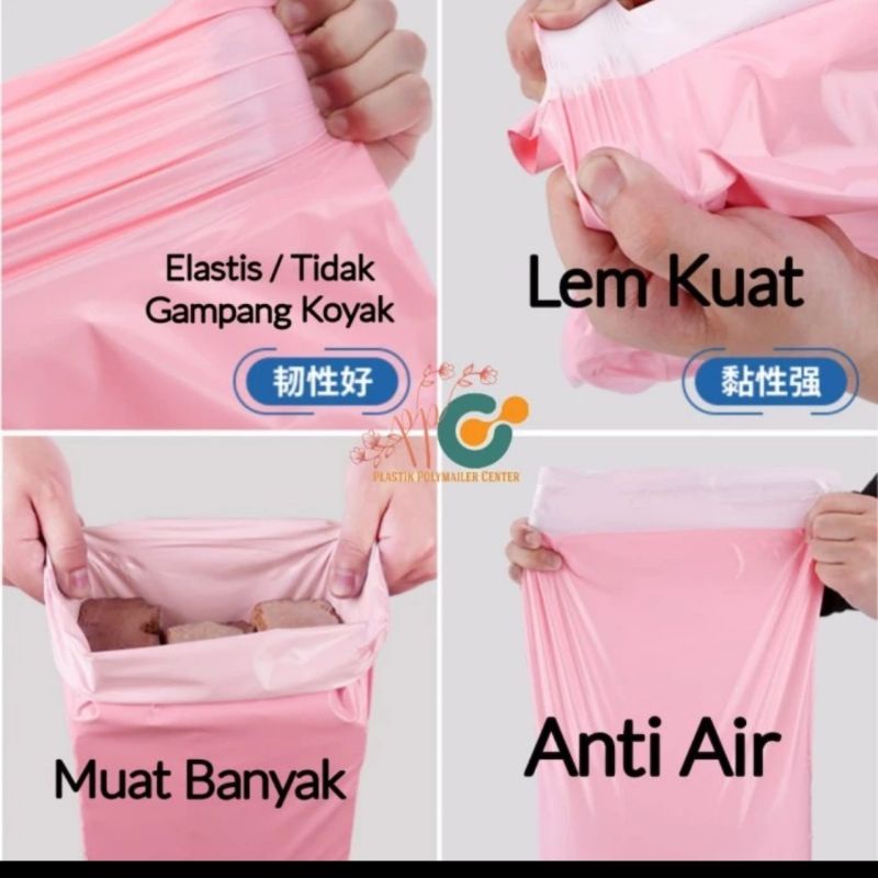 

plastik packing polymailer besar ukuran lebar 25 30 35 45 isi 100 lembar