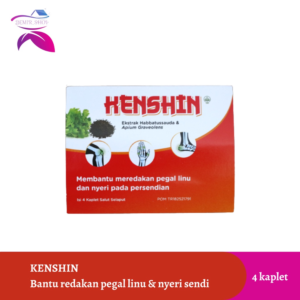 Kenshin Strip 4 Tablet Obat Pegal Linu &amp; Nyeri Sendi