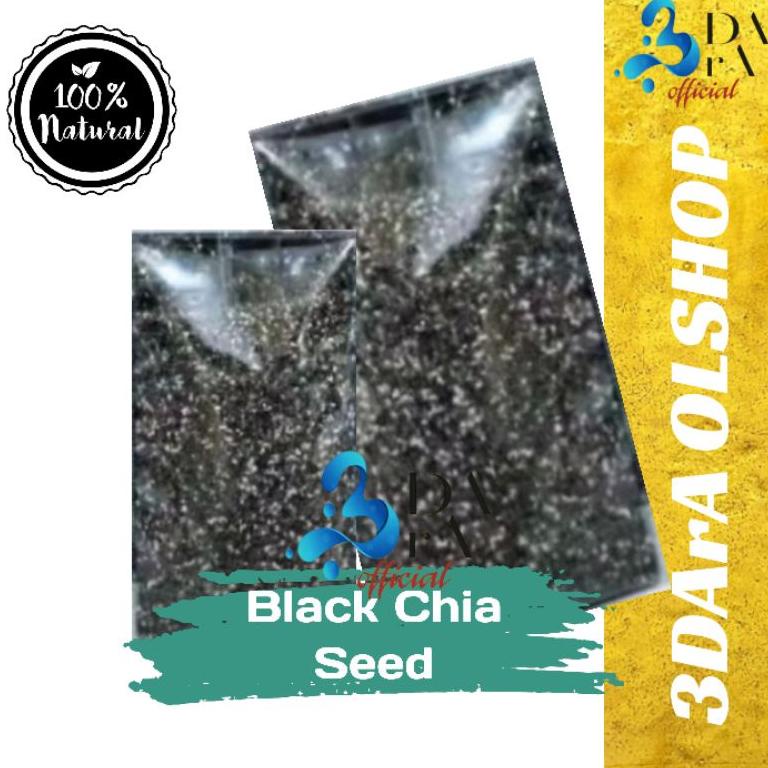 

㊔ Organic Black Chia Seed 500gr Premium TERLARIS 3193 ◘