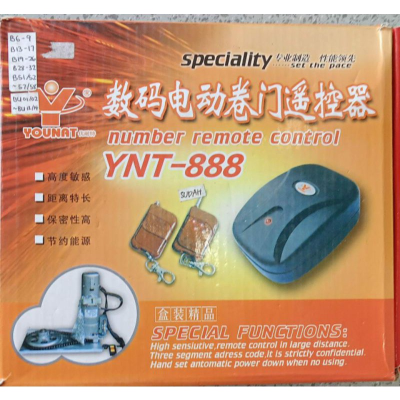 Remote control rolling door lengkap dengan receiver