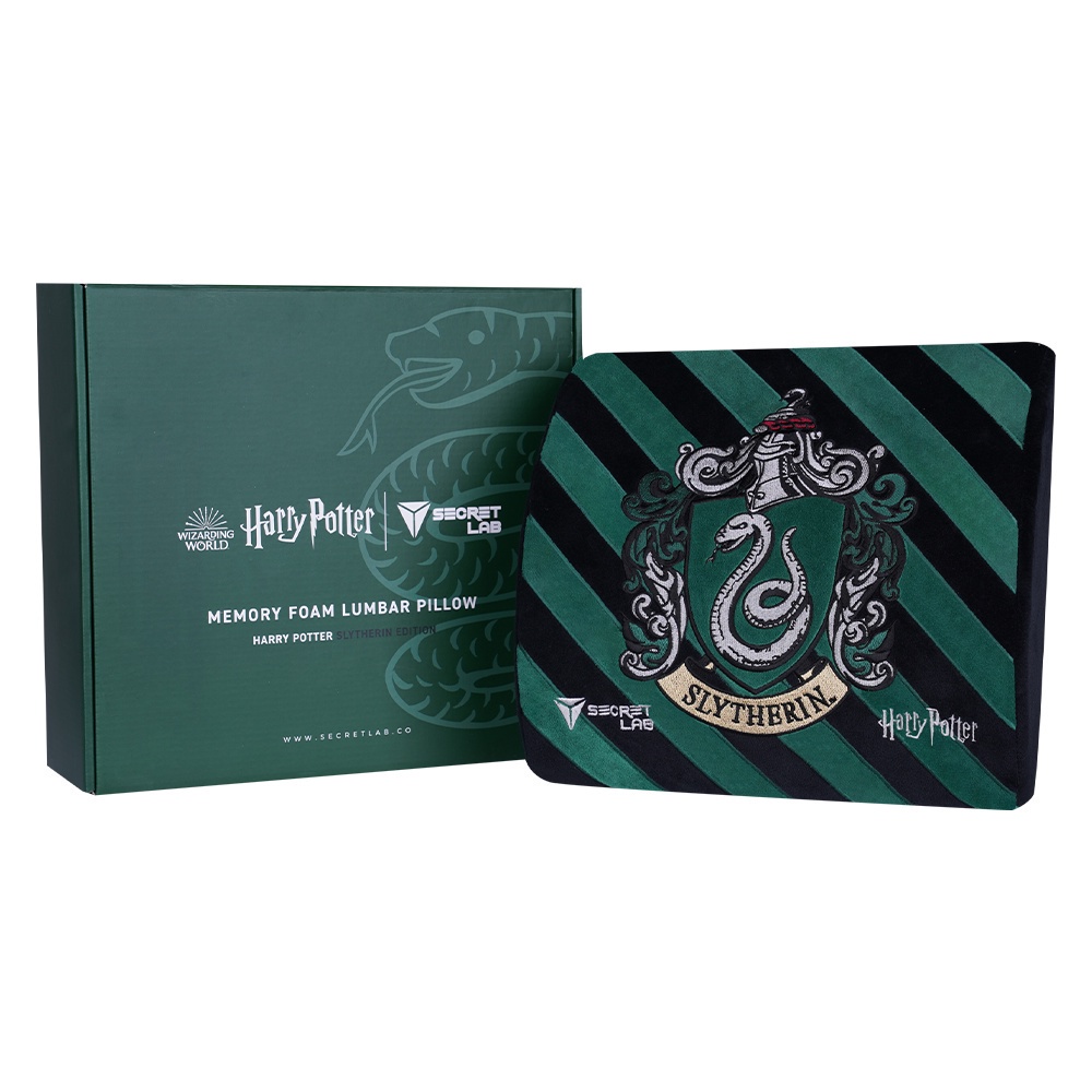 Secretlab Memory Foam Lumbar Pillow—Harry Potter Slytherin Edition