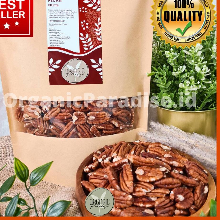 

Langsung pesan--Pecan Nut Panggang 100 gram / Roasted Pecan Nut 100 gram Premium Organic Paradise