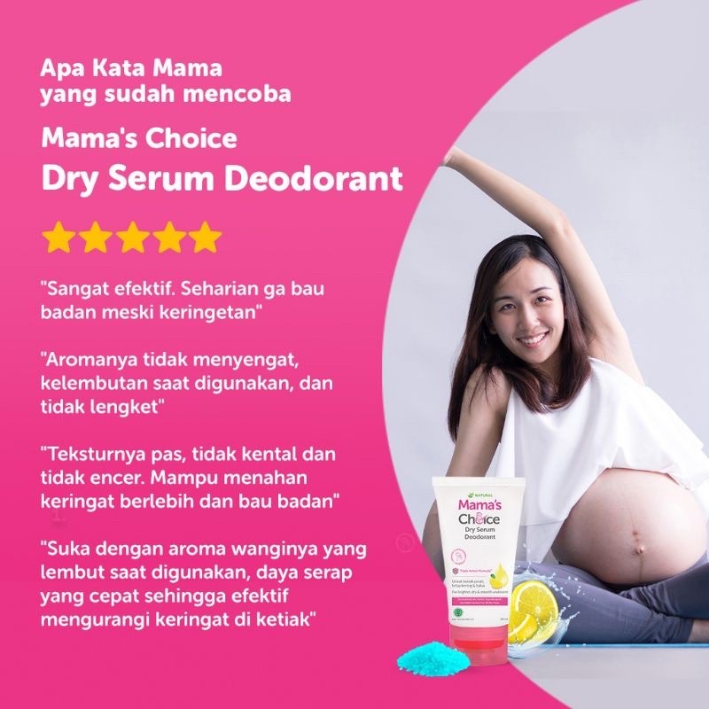 Mama Choice Deodorant Dry Serum Penghilang Bau Badan Ketiak Ibu Hamil