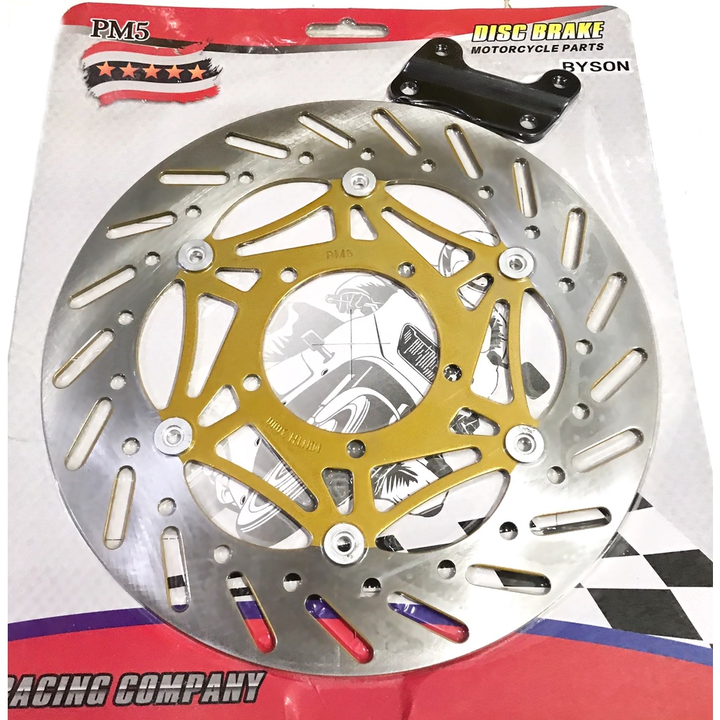 DISC BRAKE DEPAN VIXION BYSON SCORPIO MODEL DAYTONA PSM CAKRAM DEPAN 300MM SCORPIO BYSON-VIXION NEW-VIXION OLD-VIXION LAMA-VIXION NEW NVL-VIXION NEW NVA DISK CAKRAM DEPAN 300MM CAKRAM LEBAR 300MM CAKRAM LEBAR DEPAN PLUS BREKET YAMAHA ALL VIXION 150CC