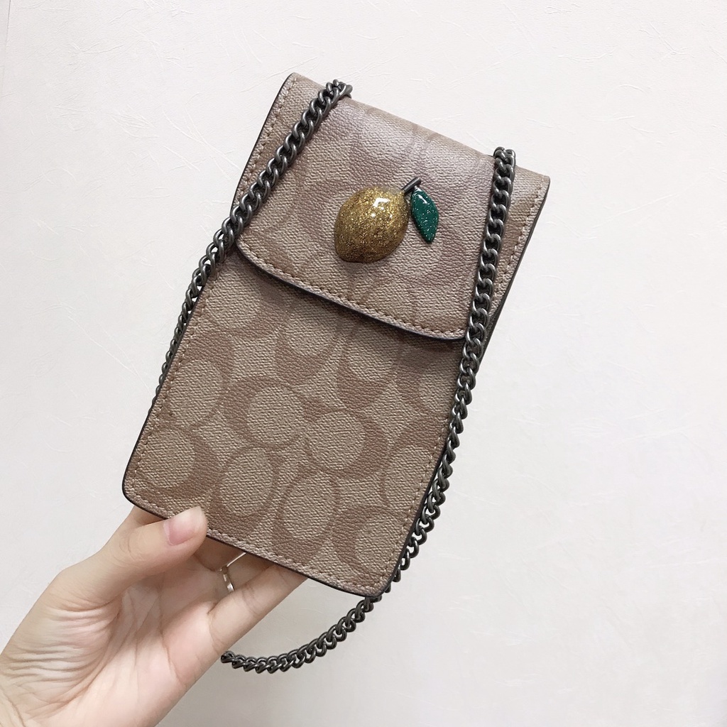 73486 COACH New mobile phone bag/chain messenger bag/shoulder bag/card bag  108-2CW73486-7   shoujibao