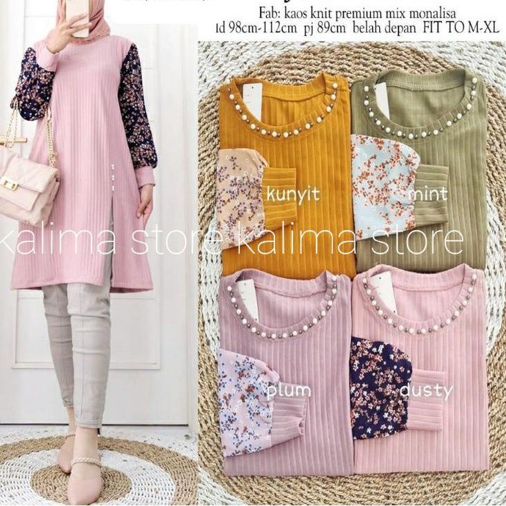 Harga Bersahabat tunik import terbaru 2022/baju tunik wanita aplikasi mutiara