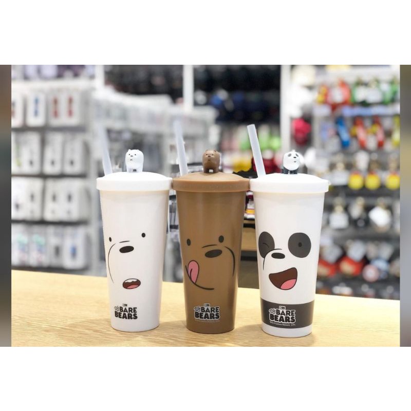 Miniso We bare bears tumbler Botol minum we bare bears botol minum panda botol minum dengan sedotan