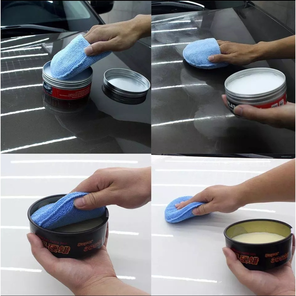 Microfiber Pad Aplicator Busa Wax Poles Kotak Perawatan Kendaraan