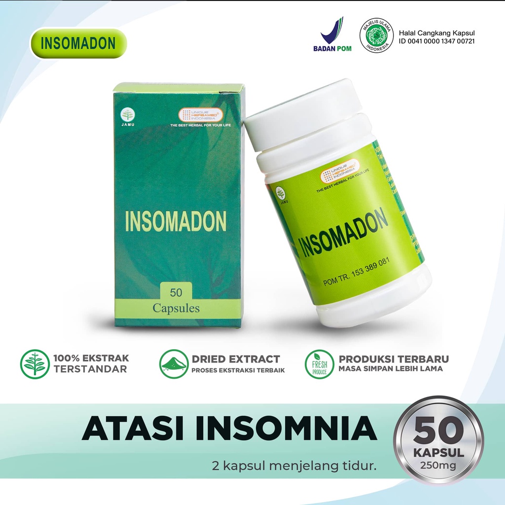 INSOMADON Original Obat Herbal Insomnia Gangguan Sulit Tidur