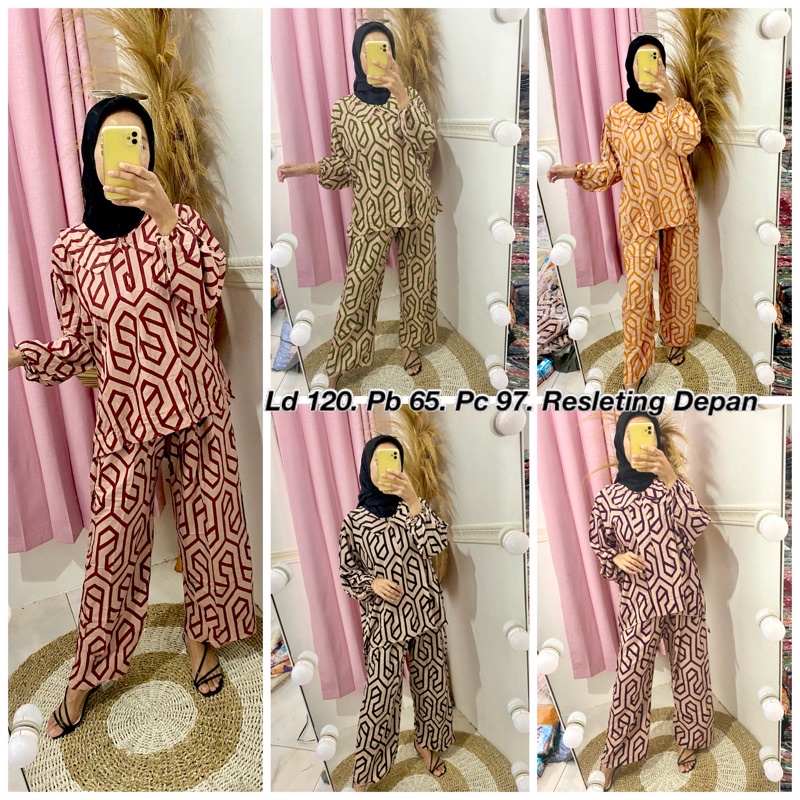 SETELAN ARABIAN JUMBO LD 120 | SETELAN CELANA PANJANG RENDA JUMBO | SETELAN CP JUMBO