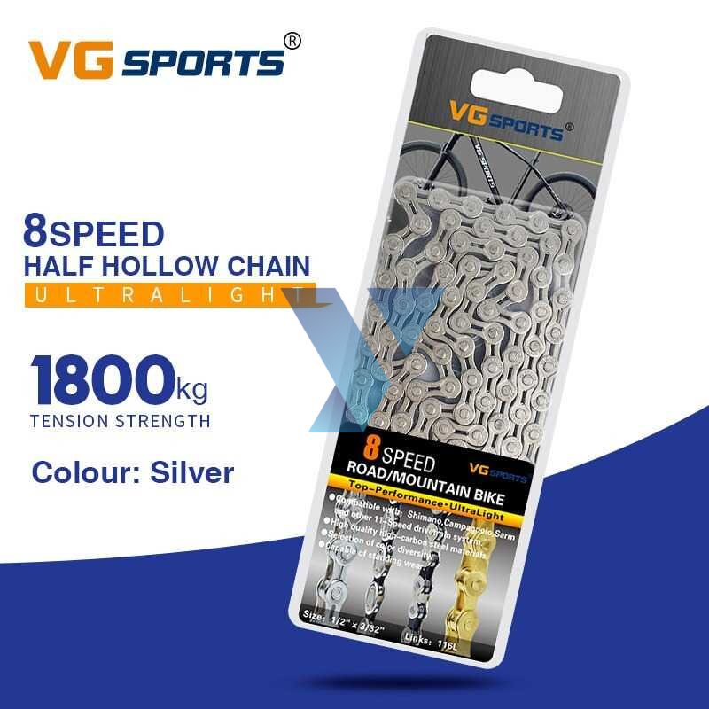 VG Sports Rantai Sepeda Bicycle Chain Half Hollow 8/9/10 Speed ( Al-Yusi )