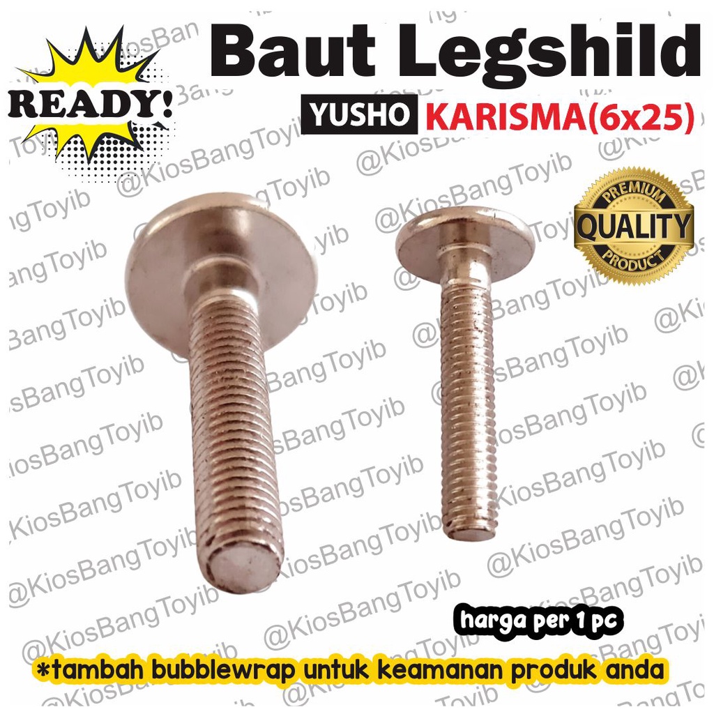 [1pc] Baut Tameng Body Visor LegShield Karisma Supra 6x25 (YUSHO)