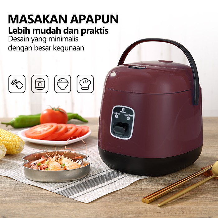 GM Bear Rice Cooker Mini 0.8 Liter 1337 - Belva Penanank Nasi Mini