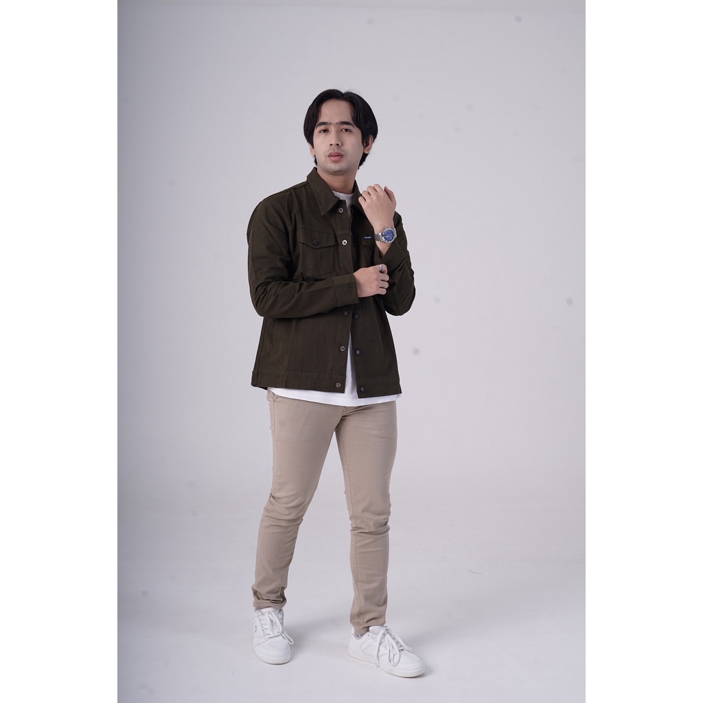 GLUCK EIGHT TRUCKER JAKET || SIZE M  || TRUCKER JACKET  || JAKET TRUCKER CANVAS || TRUCKER