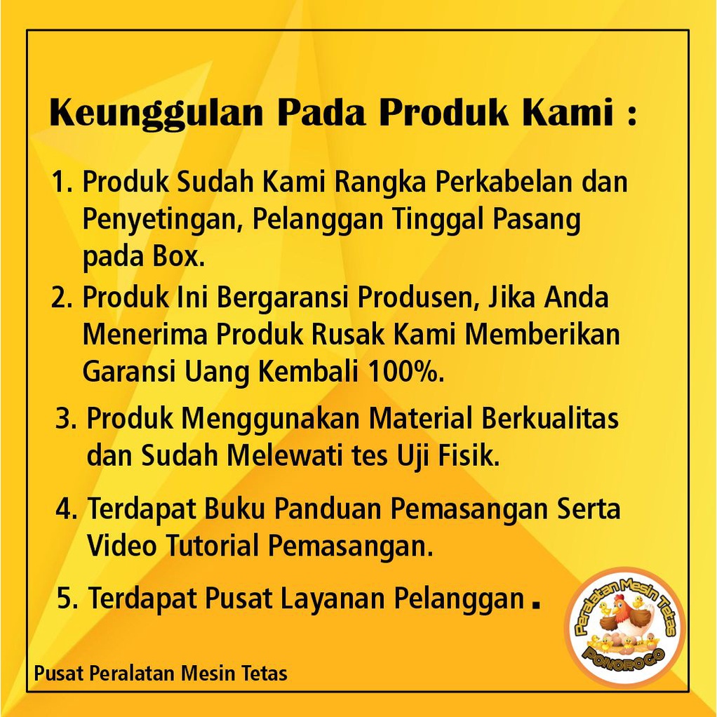 Paket Rak Geser Full Otomatis Kapasitas 50 Butir Telur