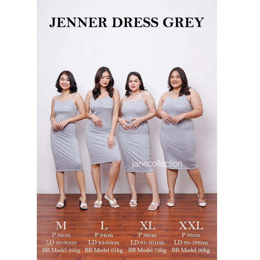 BA.18Oc22p • JANE COLLECTION || Long Dress Bodycon Hitam Inner Katun Spandex Ukuran Bigsize Jumbo M 