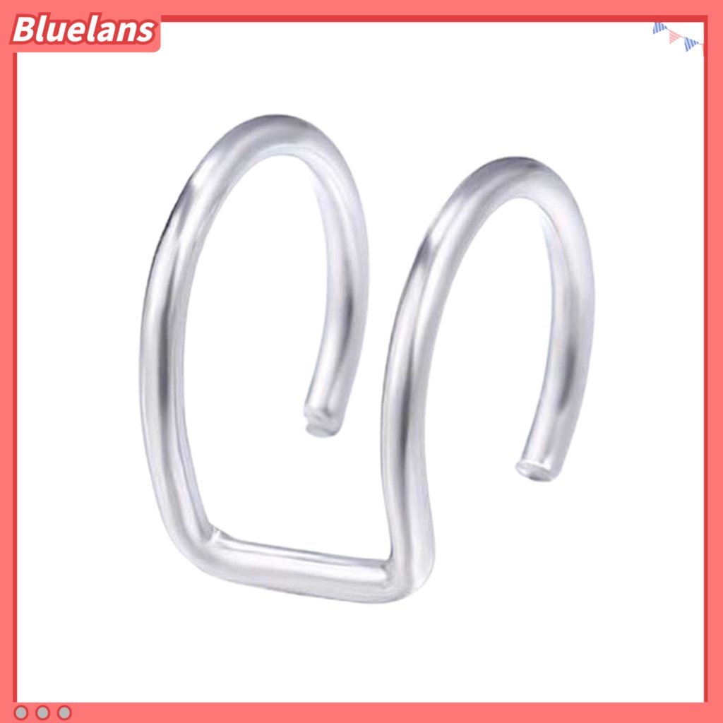 Bluelans 12Pcs Women Metal Earrings Nightclub Pierced Free Simple Ear Clips Jewelry Gift