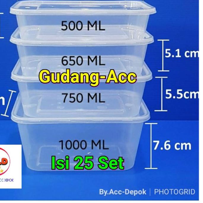 READY ✅Thinwall kotak panjang/kotak makan/kotak nasi/kotak plastik DM 500ml 650ml 750ml dan 1000ml|RA5