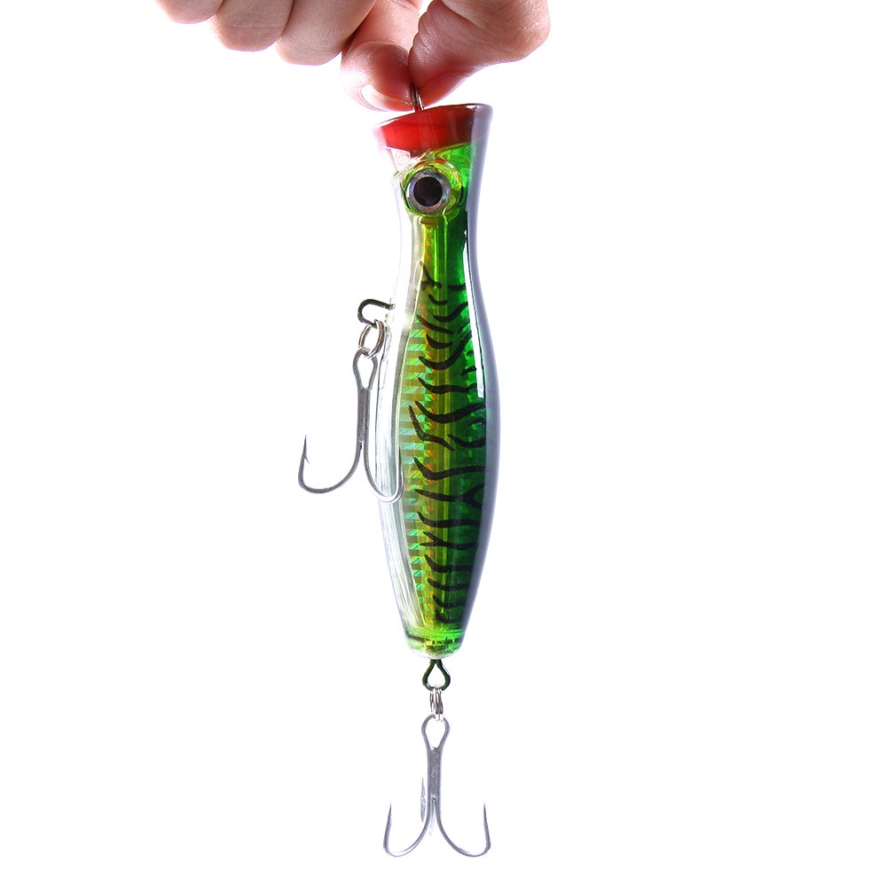 HENGJIA 1Pcs 13cm 43g Big Popper Umpan Pancing Minnow Swimbait Fishing Lure Ikan Bass Bait Tackle