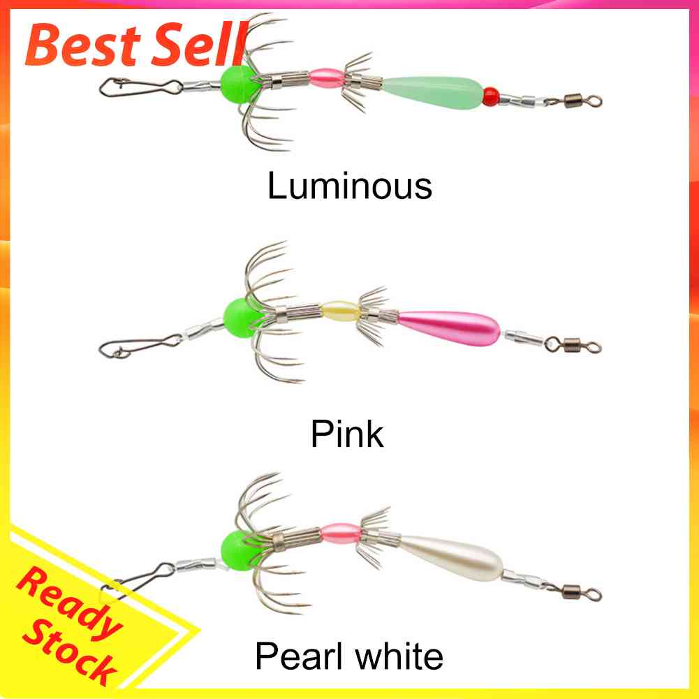 Double Row Cuttlefish Soft Hook Carbon Steel Spineless Squid Hook Fishing Tackle