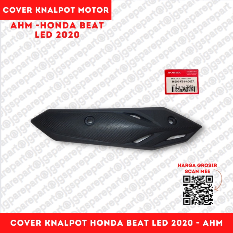 Cover-Penutup Pelindung Knalpot Beat New LED eSP 2020-2023/cover knalpot Beat 2020 / tutup knalpot B
