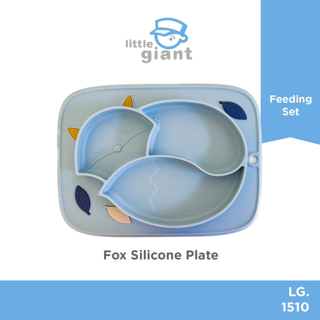 Little Giant LG.1510 Fox Silicone Plate/ Piring Makan Anak