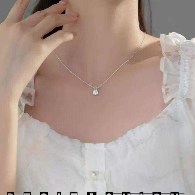 Langsung Order KALUNG TITANIUM RANTAI NURI LIONTIN BULAT PERMATA BERKILAU FASHION WANITA TERLARIS AN