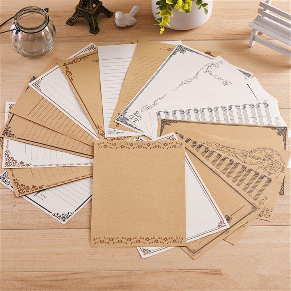 Lanfy Perlengkapan Sekolah Vintage Letter Set Note Tulisan Letter Pads