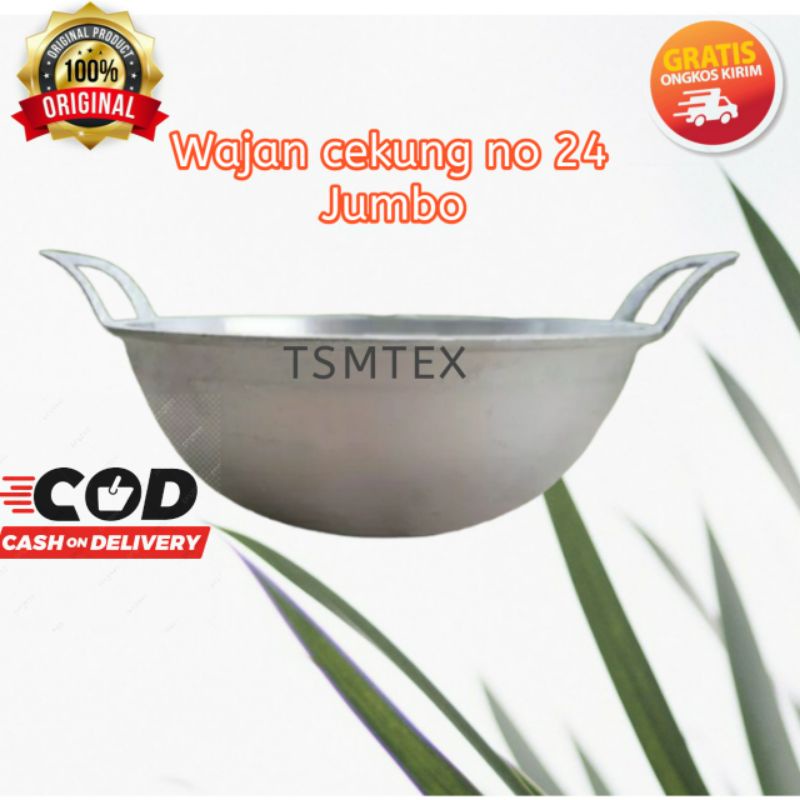 Wajan katel penggorengan jumbo cekung No24 super tebal cekung perabot dapur Tahan lama katel alat pe