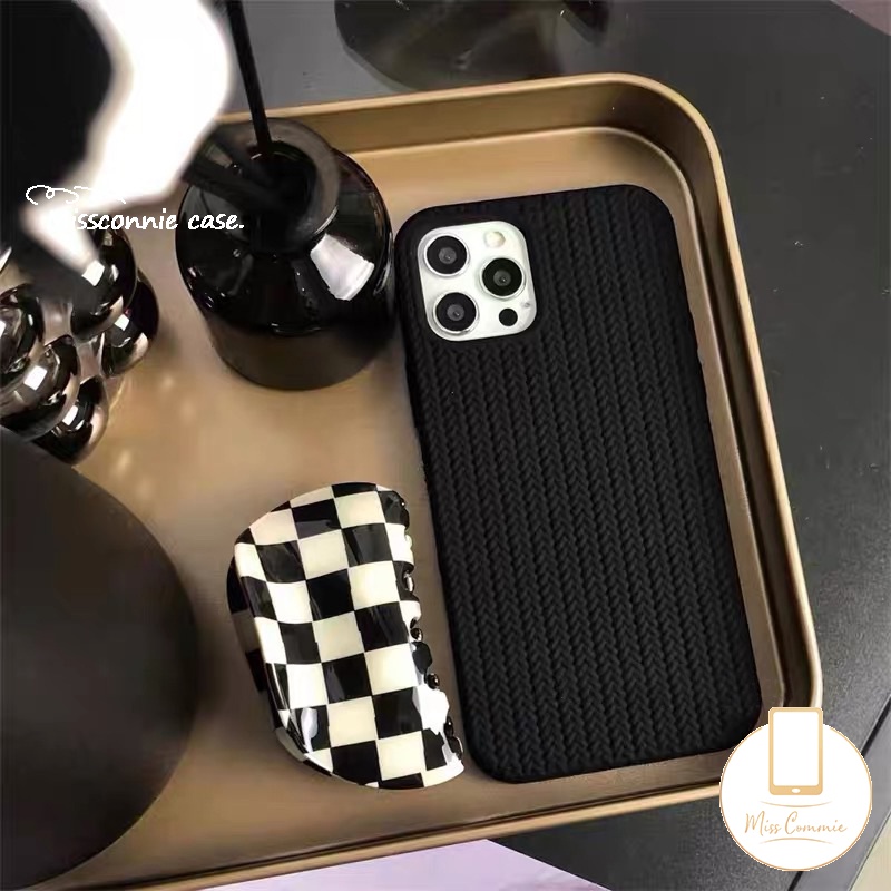 Soft Case Rajut Motif Sweater Untuk iPhone 7 8 Plus 11 Pro MAX 12 13 14 Pro MAX 7 Plus 8 Plus XR X XS MAX SE 2020