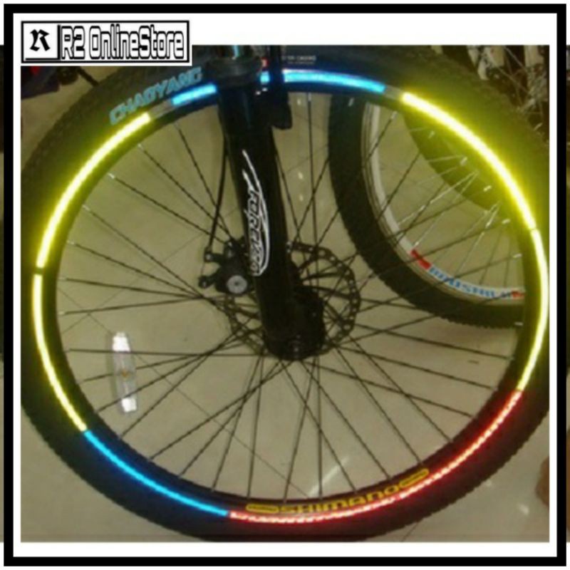 [COD] Stiker Roda Sepeda 8 Strip / Bicycle Wheel Reflective Sticker ORIGINAL