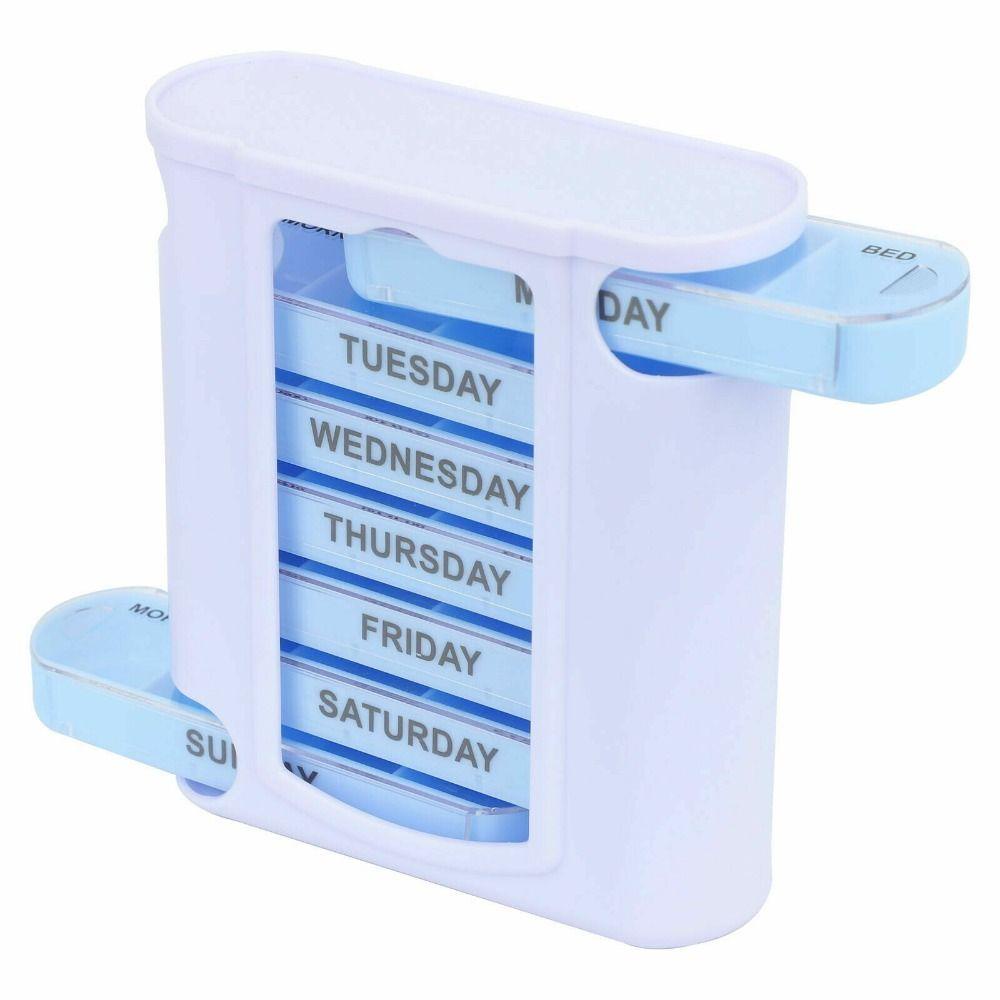 Preva Pill Box 7hari Organizer Splitters Dispenser Obat