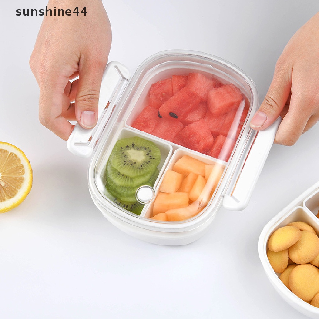 Sunshine Kotak Makan Bento Dengan Kompartemen Dapat Dilepas Untuk Microwave / Kulkas