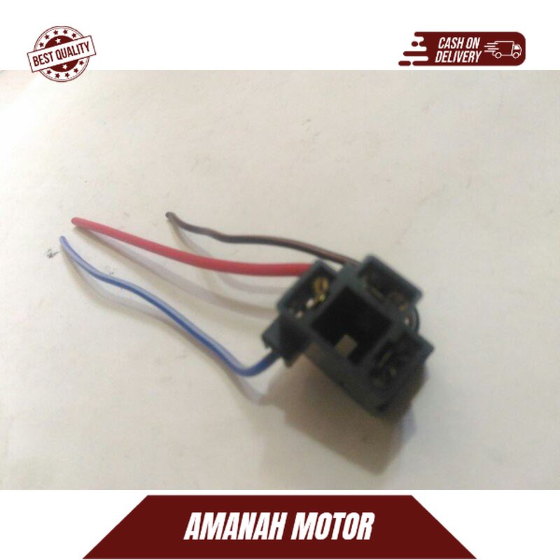 Socket soket fiting lampu depan head lamp Fitting Lampu H4 honda Mega Verza cbr Vixion byson R15
