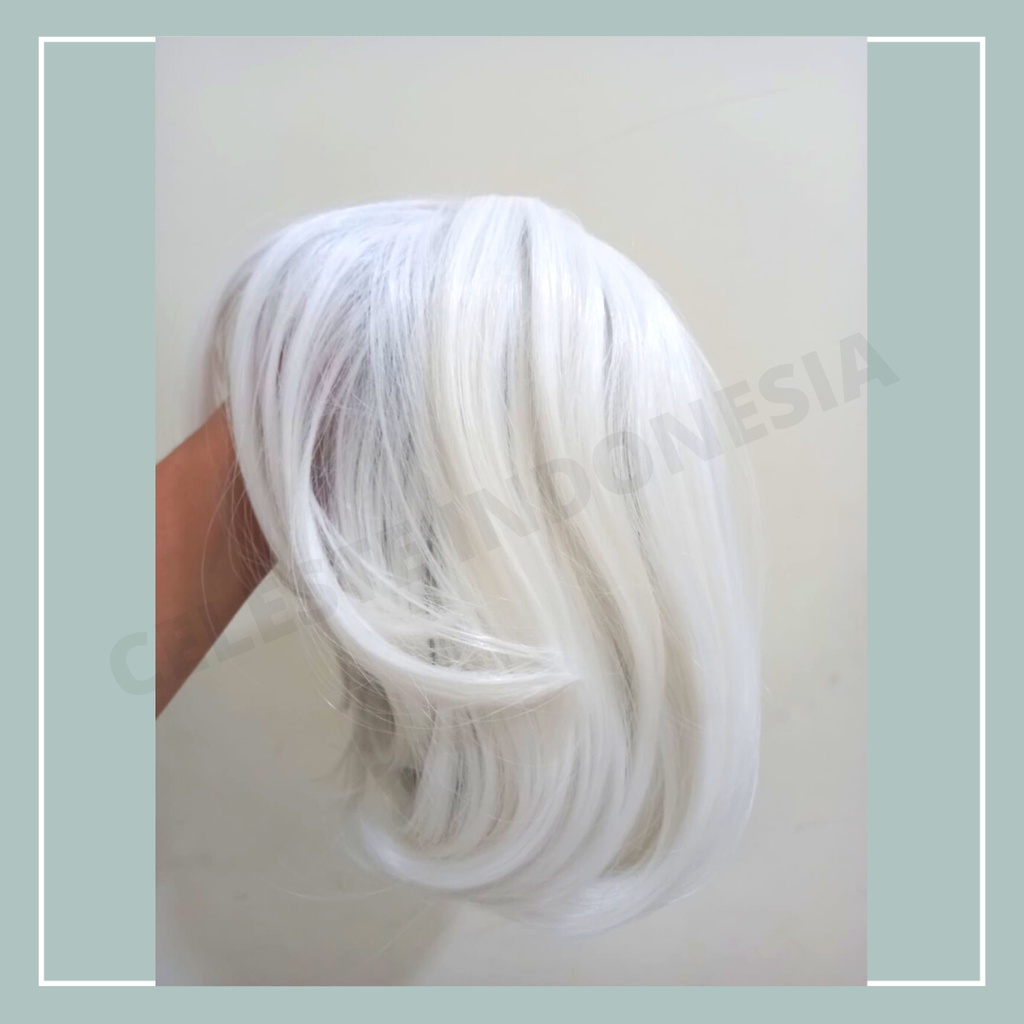 WIG Putih Rambut Wanita Pendek
