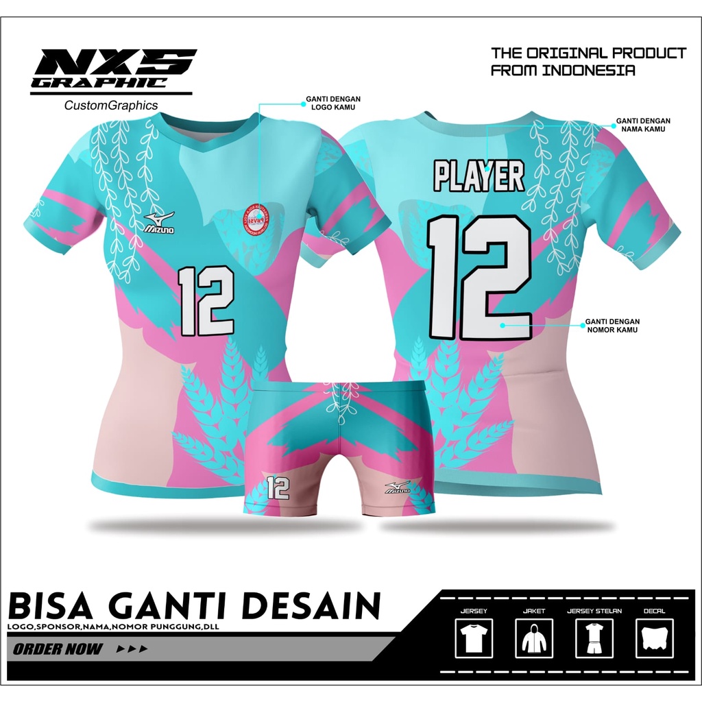 PROMO BAJU VOLLY WANITA DESAIN SESUKAMU