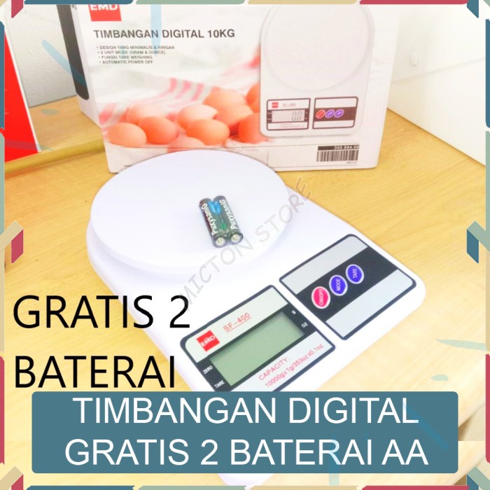 MICTON Timbangan Digital Presisi Kue Dapur Kitchen Scale Elektrik 10kg