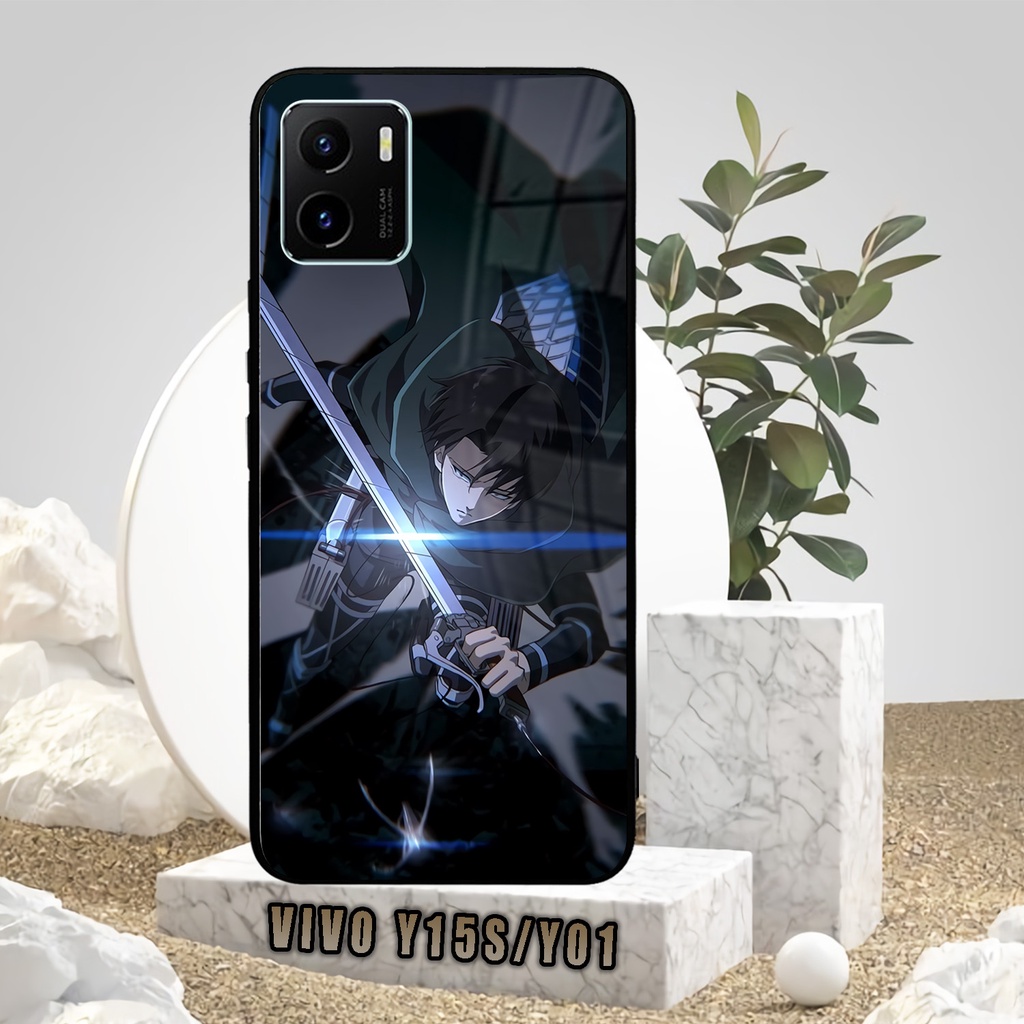(SV45) Case Kilau Vivo Y15S/Y01 | Y15S | Y01 | Casing Hp Vivo | Pelindung Smartphone | Motif Levi
