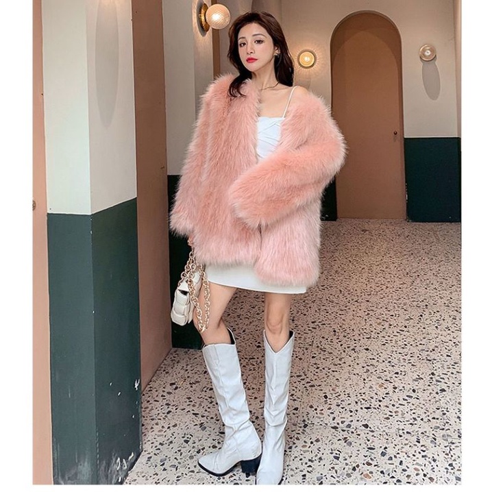 COAT BULU FUR JAKET WINTER MUSIM DINGIN WANITA