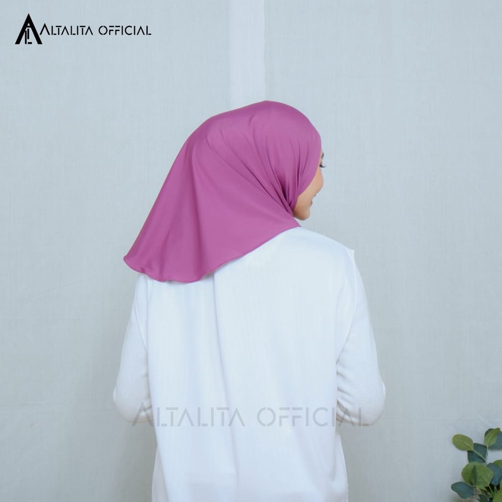 Altalita - Krudung Sport Bergo Zyta Instan Polos Non Pet Terbaru Bahan Jersey Premium Cocok untuk Olahraga Volly Futsal Senam dan Sehari-hari